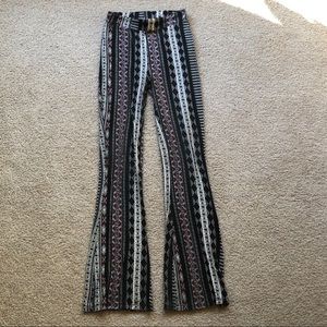 tribal print flare pants